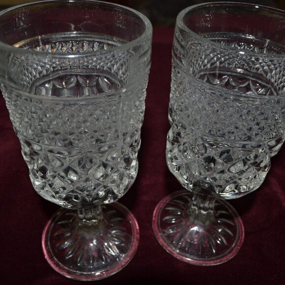 Set of 2 Wexford by AH Water Goblets - Picture 1 of 7